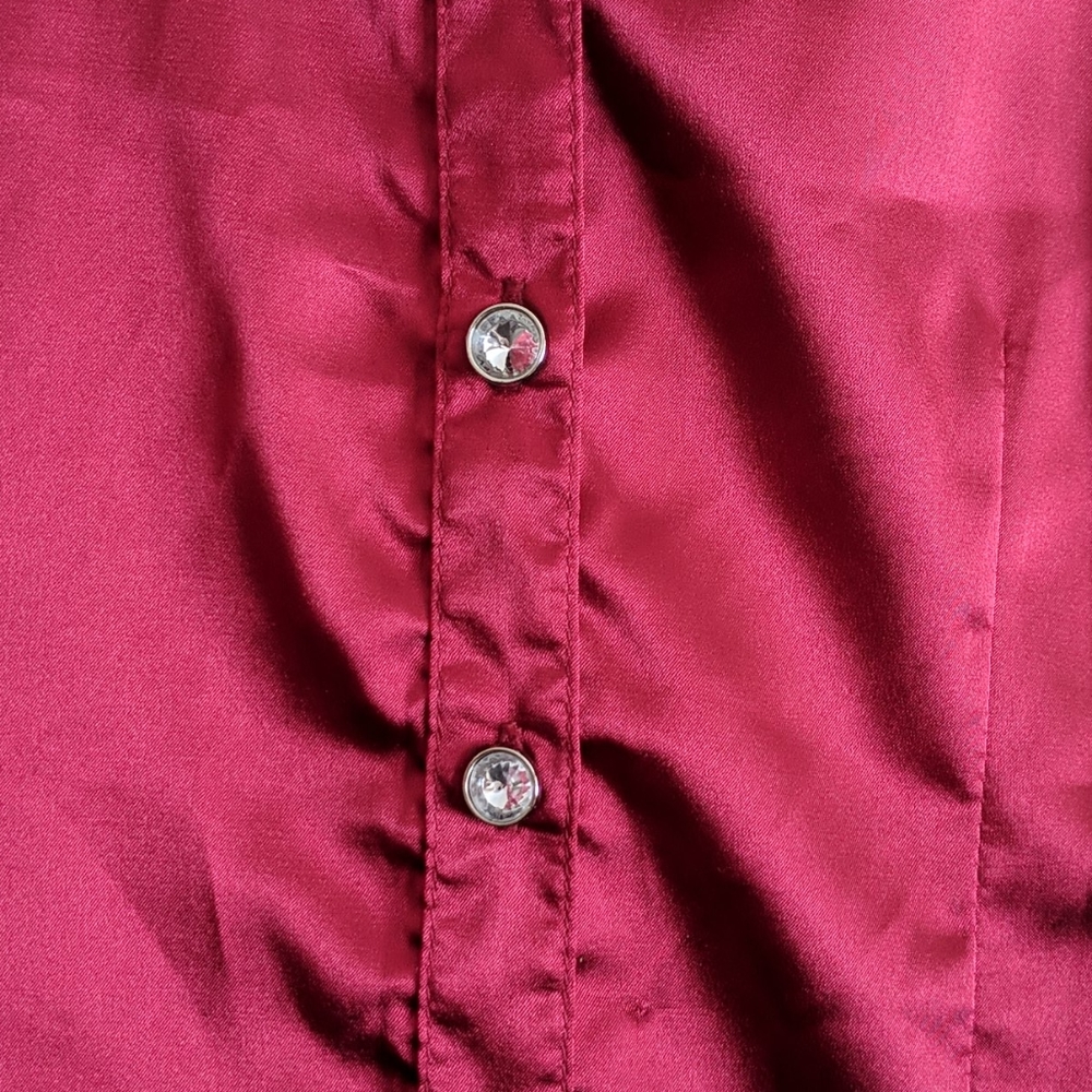Satin button up. - Picture 2 of 4